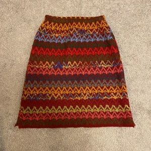 D. Eight Multicolored Knit Skirt